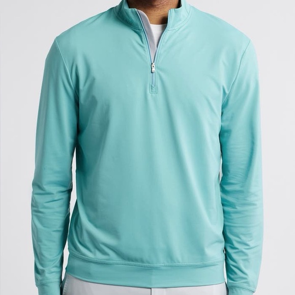 Johnnie-O Motion Performance Quarter Zip Pullover Size M NWT in Green Grass